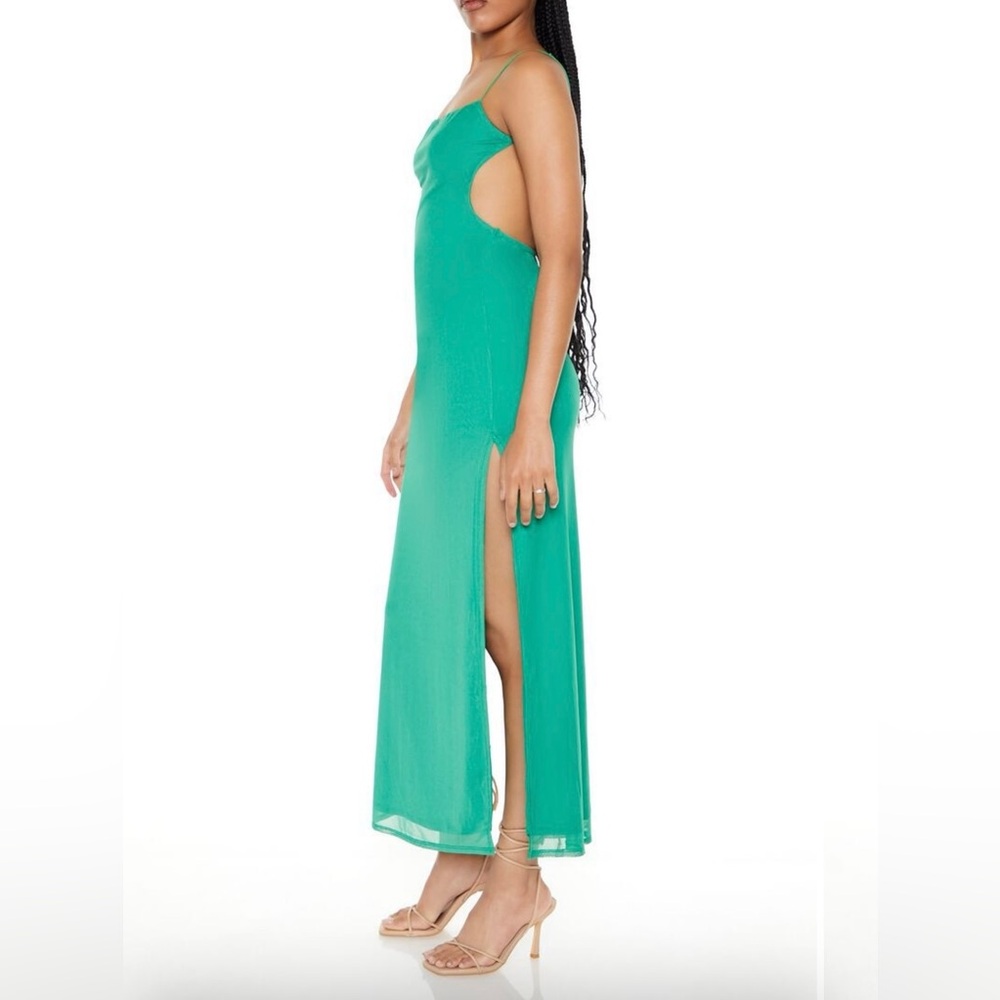 NWT✨Forever 21 Mesh Open-Back Maxi Dress Size L